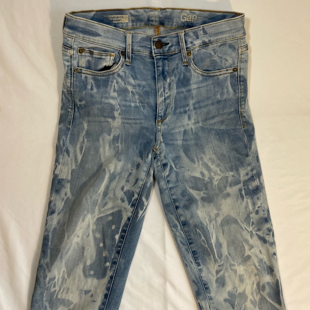 GAP Women’s 28 Tall Light Blue Tie-Dye Denim Jeans